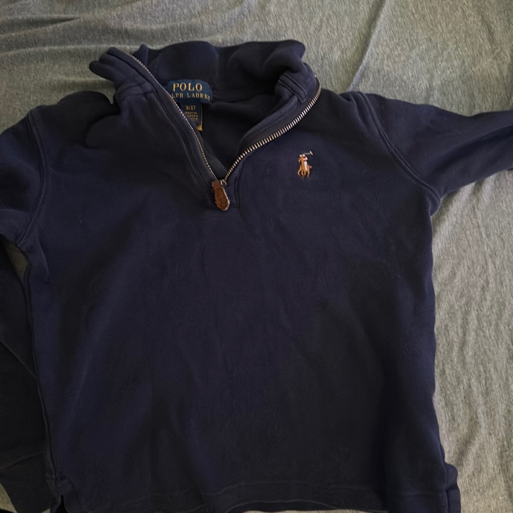 Navy blue polo pull over